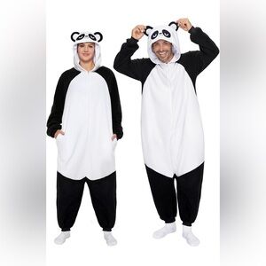 Unisex Panda Design Black and White Pajama Onesie